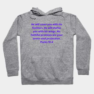 Bible Verse Psalm 91:4 Hoodie